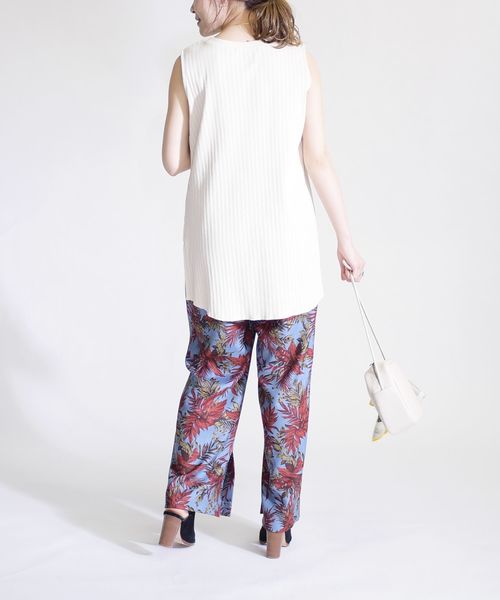 SHIPS(シップス)の「リーフプリントフルレングスパンツ◇(その他パンツ・レディース・ライトブルー/ナチュラル・38/36)」の7枚目の写真