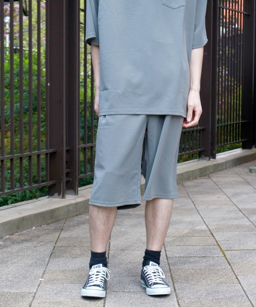 VIBGYOR（ヴィブジョー）の「【VIBGYOR BY AS】薄梨地7分丈ルーズパンツ(BL)（その他パンツ・メンズ・ブラック/チャコールグレー/ブラウン/ベージュ/グレイッシュベージュ/ブルー・MEDIUM/LARGE）」の3枚目の写真