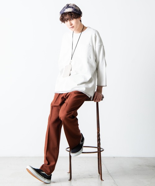 WEGO（ウィゴー）の「WEGO/セミフレアスラックス（スラックス・メンズ・ブラウン系その他/ベージュ系その他/オフホワイト/ブラック/ベージュ/ダークブラウン・MEDIUM/LARGE）」の16枚目の写真