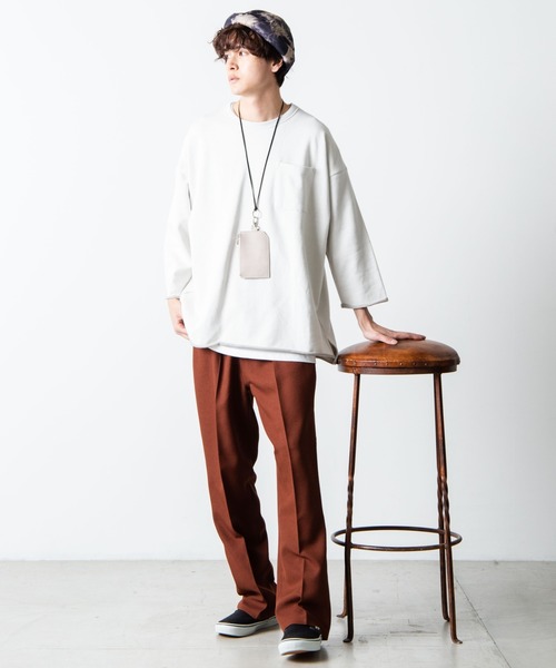 WEGO（ウィゴー）の「WEGO/セミフレアスラックス（スラックス・メンズ・ブラウン系その他/ベージュ系その他/オフホワイト/ブラック/ベージュ/ダークブラウン・MEDIUM/LARGE）」の18枚目の写真