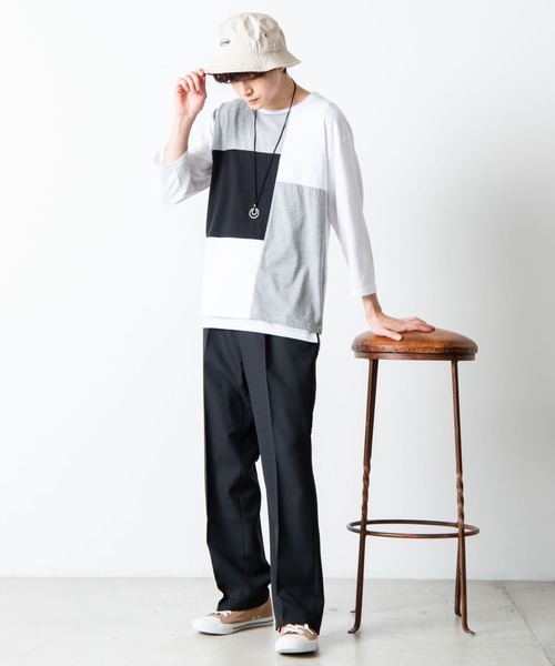 WEGO（ウィゴー）の「WEGO/セミフレアスラックス（スラックス・メンズ・ブラウン系その他/ベージュ系その他/オフホワイト/ブラック/ベージュ/ダークブラウン・MEDIUM/LARGE）」の12枚目の写真