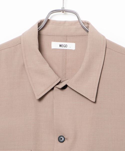 WEGO(ウィゴー)の「WEGO/【セットアップ対応商品】ドライタッチポリ5分袖CPOシャツ(シャツ/ブラウス・メンズ・ブラック/ワイン/ベージュ・MEDIUM/LARGE)」の22枚目の写真