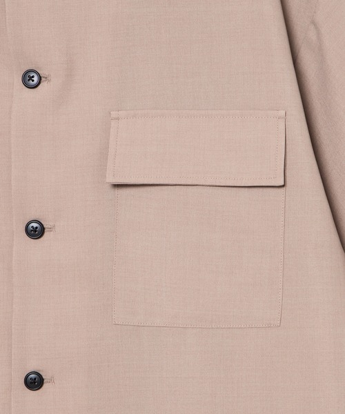 WEGO(ウィゴー)の「WEGO/【セットアップ対応商品】ドライタッチポリ5分袖CPOシャツ(シャツ/ブラウス・メンズ・ブラック/ワイン/ベージュ・MEDIUM/LARGE)」の17枚目の写真