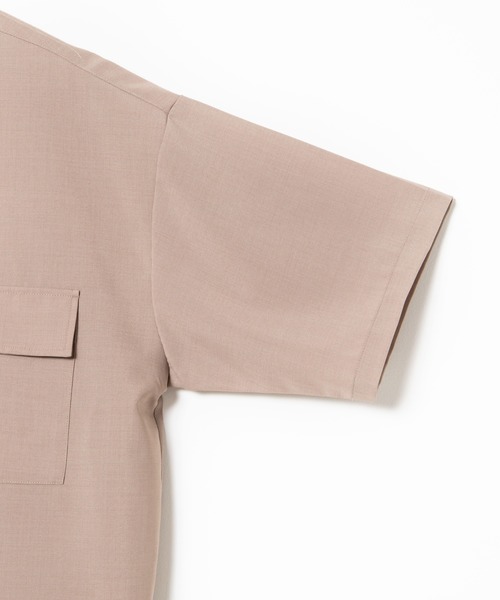 WEGO(ウィゴー)の「WEGO/【セットアップ対応商品】ドライタッチポリ5分袖CPOシャツ(シャツ/ブラウス・メンズ・ブラック/ワイン/ベージュ・MEDIUM/LARGE)」の15枚目の写真