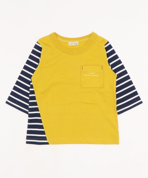 RAGMART（ラグマート）の「七分袖Tシャツ（Tシャツ/カットソー・キッズ・グレー/イエロー・100cm/120cm/110cm/130cm）」の4枚目の写真