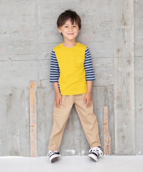 RAGMART（ラグマート）の「七分袖Tシャツ（Tシャツ/カットソー・キッズ・グレー/イエロー・100cm/120cm/110cm/130cm）」の5枚目の写真