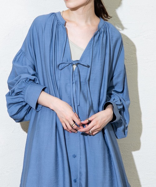 mystic（ミスティック）の「ダブルリボンロングシャツ（シャツ