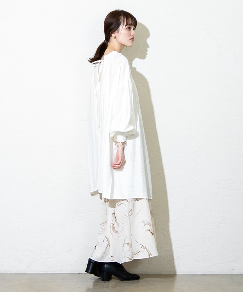 mystic（ミスティック）の「ダブルリボンロングシャツ（シャツ