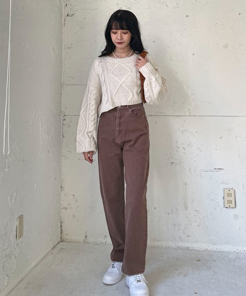 フラッシャー付オリジナルストレートデニム