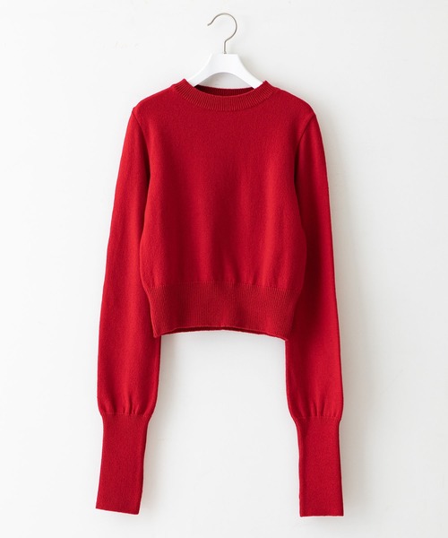 STUDIOUS（ステュディオス）の「【STUDIOUS】ロングスリーブニットトップス（ニット/セーター・レディース・ホワイト/ブラック/レッド・1）」の9枚目の写真