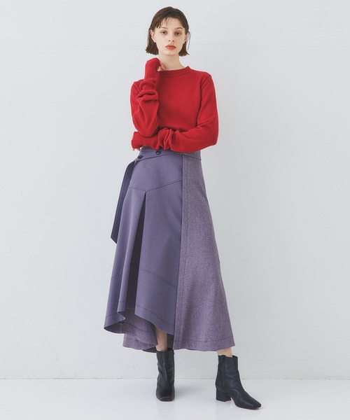 STUDIOUS（ステュディオス）の「【STUDIOUS】ロングスリーブニットトップス（ニット/セーター・レディース・ホワイト/ブラック/レッド・1）」の21枚目の写真