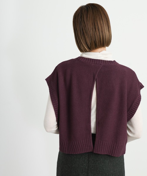 バックスリットニットショートベスト（ベスト）｜select MOCA
