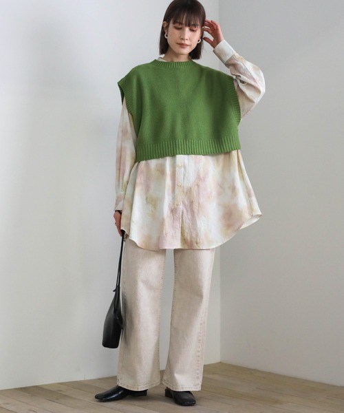 バックスリットニットショートベスト（ベスト）｜select MOCA