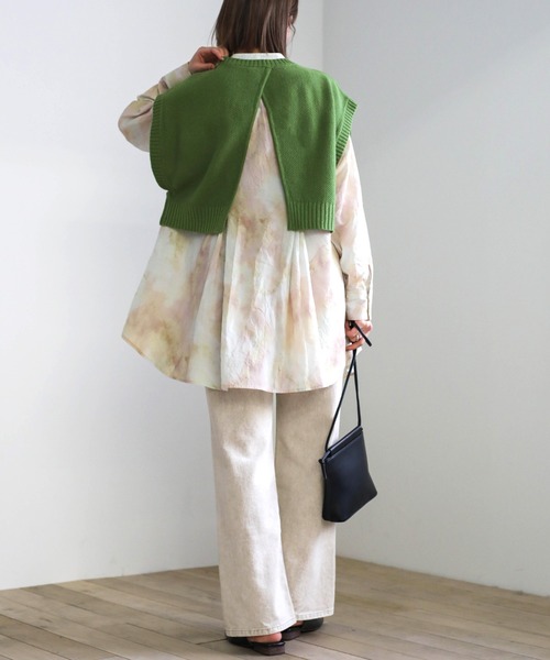 バックスリットニットショートベスト（ベスト）｜select MOCA