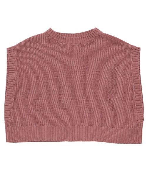 select MOCA（セレクトモカ）の「バックスリットニットショートベスト（ベスト・レディース・ブラック/ベージュ/ブラウン/スモークピンク/グリーン/グレイッシュブルー/パープル・FREE）」の10枚目の写真