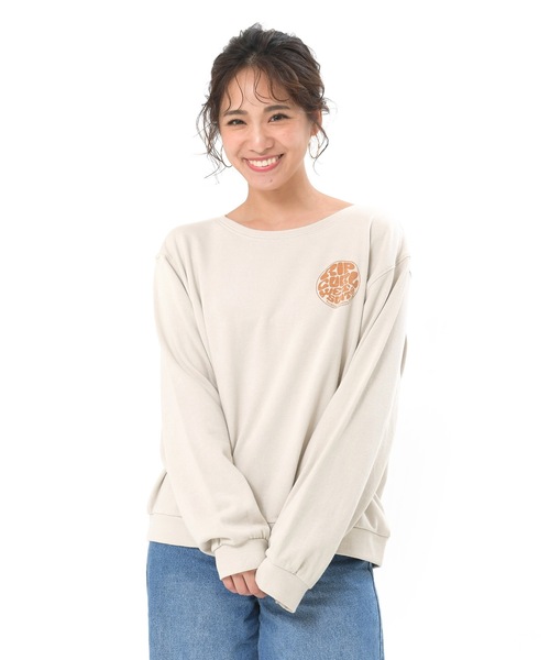 rip curl（リップカール）の「【RIP CURL リップカール】レディース ロゴプリントスウェット / トレーナー ビッグシルエット オーバーサイズ ドロップショルダー  サーフカジュアル   / ワンマイルウェア / ルームウェア（スウェット・レディース・ブラック/ホワイト系その他・MEDIUM/LARGE）」の6枚目の写真