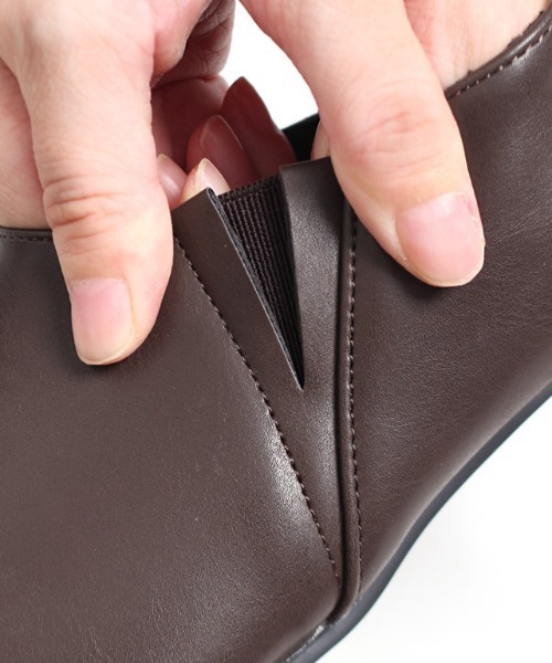 Pierrot（ピエロ）の「スクエアトゥショートブーツ（ブーツ・レディース・ブラック/ブラウン/グレイッシュベージュ・S/M/L/LL）」の15枚目の写真