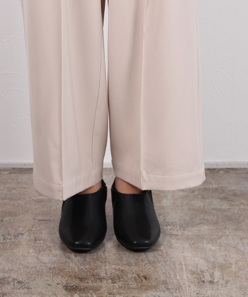 Pierrot（ピエロ）の「スクエアトゥショートブーツ（ブーツ・レディース・ブラック/ブラウン/グレイッシュベージュ・S/M/L/LL）」の16枚目の写真