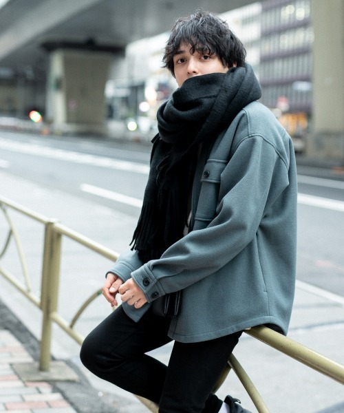 RAGEBLUE（レイジブルー）の「ラッセルボリュームマフラー/897644（マフラー・メンズ・ブラック/ダークブラウン/ベージュ/オフホワイト/その他19・FREE）」の6枚目の写真