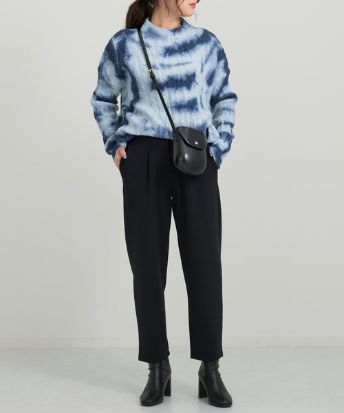 Ambre Neige(アンブルネージュ)の「タイダイ柄ニット/マーブルニット/【WEB/EC限定商品】(ニット/セーター・レディース・パープル/ブルー・FREE)」の3枚目の写真