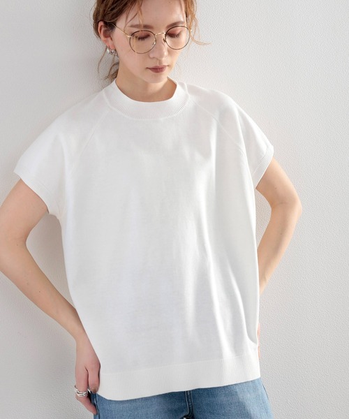 classicalelf(クラシカルエルフ)の「さらっと、着心地柔らか。フレンチラグランコットンニット(Tシャツ/カットソー・レディース・ブラック/ベージュ/オフホワイト/ブルー・MEDIUM/LARGE/X-LARGE/XX-LARGE)」の15枚目の写真