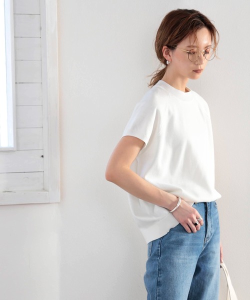 classicalelf(クラシカルエルフ)の「さらっと、着心地柔らか。フレンチラグランコットンニット(Tシャツ/カットソー・レディース・ブラック/ベージュ/オフホワイト/ブルー・MEDIUM/LARGE/X-LARGE/XX-LARGE)」の13枚目の写真
