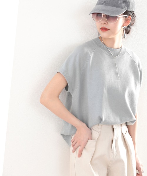 classicalelf(クラシカルエルフ)の「さらっと、着心地柔らか。フレンチラグランコットンニット(Tシャツ/カットソー・レディース・ブラック/ベージュ/オフホワイト/ブルー・MEDIUM/LARGE/X-LARGE/XX-LARGE)」の5枚目の写真