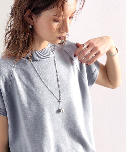 classicalelf(クラシカルエルフ)の「さらっと、着心地柔らか。フレンチラグランコットンニット(Tシャツ/カットソー・レディース・ブラック/ベージュ/オフホワイト/ブルー・MEDIUM/LARGE/X-LARGE/XX-LARGE)」の8枚目の写真