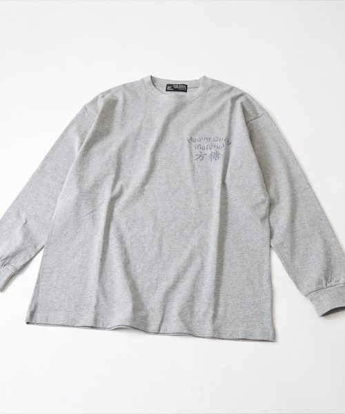 CUBE SUGAR（キューブシュガー）の「OE天竺 チャイニーズ ロゴプリント 長袖Tシャツ（Tシャツ/カットソー・レディース・トップグレー/サックスブルー/カーキ/ホワイト・M）」の18枚目の写真