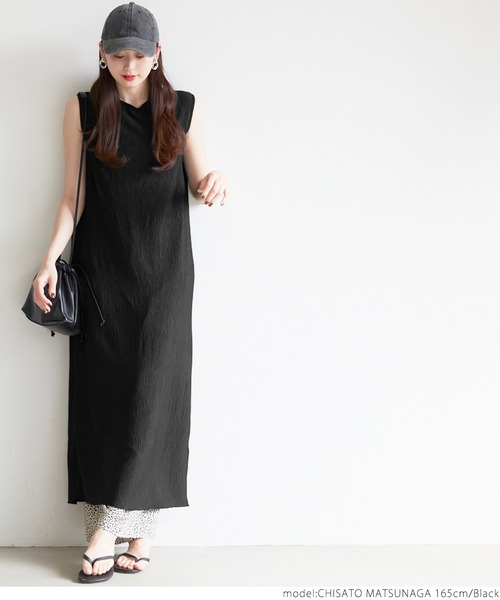 coca（coca）（コカ）の「細プリーツワンピース（ワンピース・レディース・ブラック/グレー系その他・ONE SIZE）」の7枚目の写真