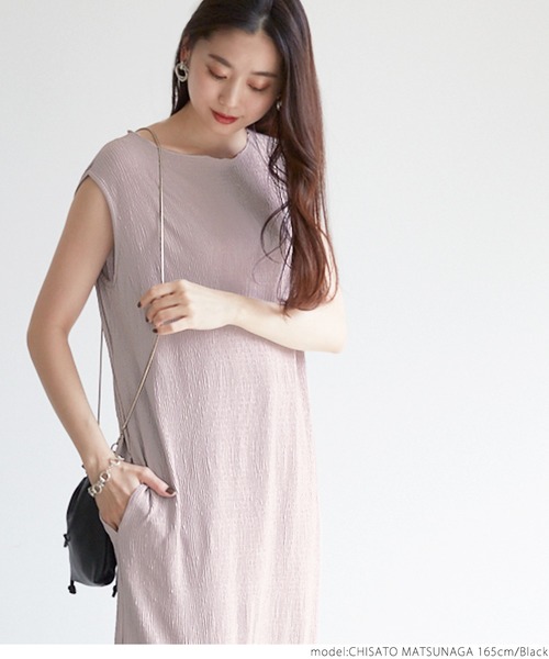 coca（coca）（コカ）の「細プリーツワンピース（ワンピース・レディース・ブラック/グレー系その他・ONE SIZE）」の9枚目の写真