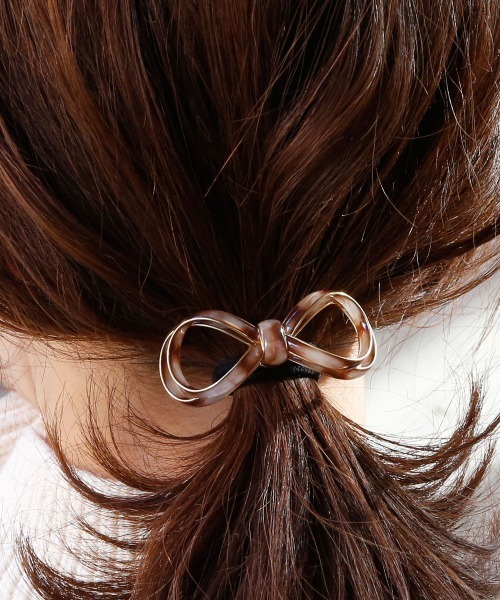 べっ甲リボンヘアゴム（ヘアゴム）｜colleca la（コレカラ）の