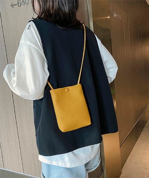 TABI PAL(タビパル)の「ミニショルダーバッグ/お財布ホショルダー(ショルダーバッグ・レディース・ブラック/オレンジ/ホワイト/イエロー/ミント/ピンク・FREE)」の8枚目の写真