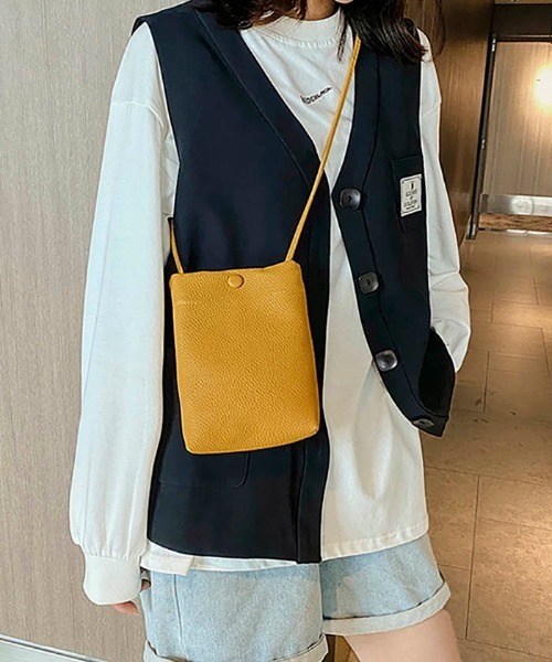 TABI PAL(タビパル)の「ミニショルダーバッグ/お財布ホショルダー(ショルダーバッグ・レディース・ブラック/オレンジ/ホワイト/イエロー/ミント/ピンク・FREE)」の14枚目の写真