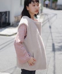 Kastane | フェイクレザーリバボアベスト(その他アウター)