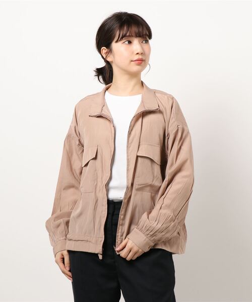 HONEYSUCKLE ROSE(ハニーサックルローズ)の「【HONEYSUCKLE ROSE】シアーブルゾン(ブルゾン・レディース・ピンク/グリーン/ライトベージュ・L/M)」の3枚目の写真