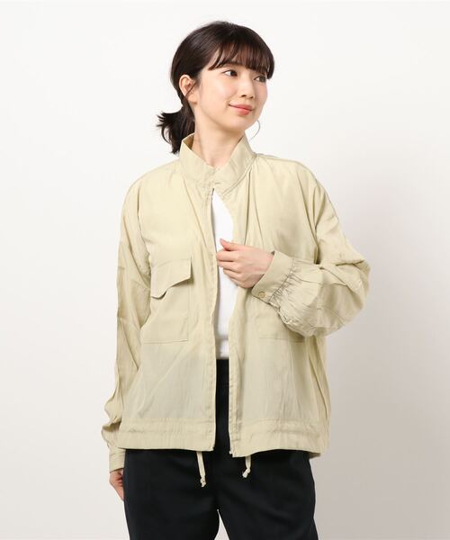 HONEYSUCKLE ROSE(ハニーサックルローズ)の「【HONEYSUCKLE ROSE】シアーブルゾン(ブルゾン・レディース・ピンク/グリーン/ライトベージュ・L/M)」の2枚目の写真