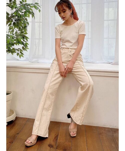 RESEXXY（リゼクシー）の「ピンタックストレートパンツ（その他パンツ・レディース・ライトブルー/ブラウン/アイボリー・FREE）」の10枚目の写真