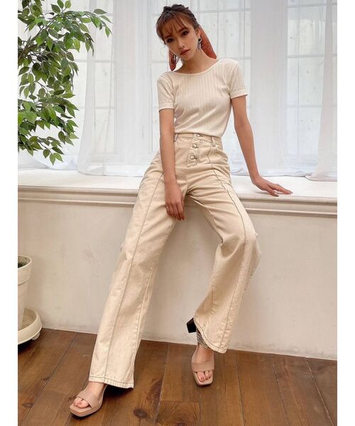 RESEXXY（リゼクシー）の「ピンタックストレートパンツ（その他パンツ・レディース・ライトブルー/ブラウン/アイボリー・FREE）」の11枚目の写真