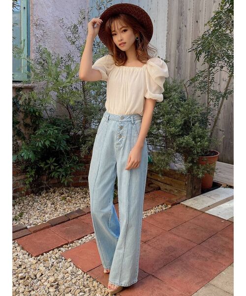 RESEXXY（リゼクシー）の「ピンタックストレートパンツ（その他パンツ・レディース・ライトブルー/ブラウン/アイボリー・FREE）」の12枚目の写真