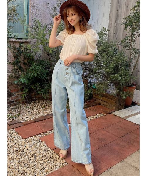 RESEXXY（リゼクシー）の「ピンタックストレートパンツ（その他パンツ・レディース・ライトブルー/ブラウン/アイボリー・FREE）」の13枚目の写真