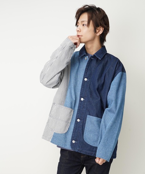 HALHAM（ハルハム）の「デニムヒッコリークレイジーカバーオール
