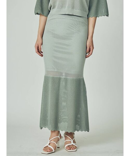 THE DAYZ TOKYO(ザデイズトーキョー)の「【THE DAYZ TOKYO】透かし編みニットマーメイドスカート(スカート・レディース・ブラック/ミント・FREE)」の11枚目の写真