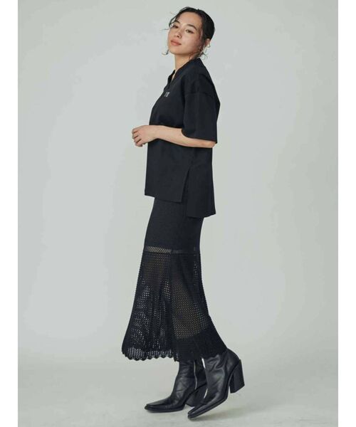 THE DAYZ TOKYO(ザデイズトーキョー)の「【THE DAYZ TOKYO】透かし編みニットマーメイドスカート(スカート・レディース・ブラック/ミント・FREE)」の5枚目の写真