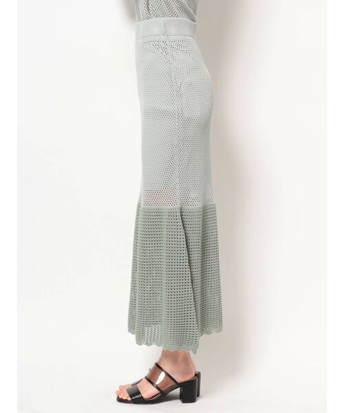 THE DAYZ TOKYO(ザデイズトーキョー)の「【THE DAYZ TOKYO】透かし編みニットマーメイドスカート(スカート・レディース・ブラック/ミント・FREE)」の4枚目の写真
