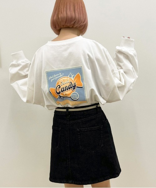 apres jour(アプレジュール)の「アソートビッグスリットロンT【ZOZOTOWN限定アイテム】(Tシャツ/カットソー・レディース・オフホワイト/ミント/サックスブルー/ホワイト系その他/ブラック/アイボリー/ホワイト系その他2/ホワイト/ピンク/ブラック系その他・X-LARGE/フリー)」の4枚目の写真