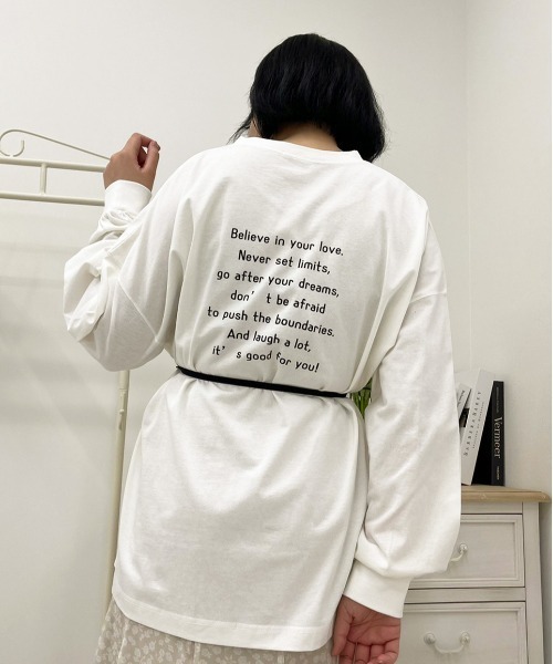 apres jour(アプレジュール)の「アソートビッグスリットロンT【ZOZOTOWN限定アイテム】(Tシャツ/カットソー・レディース・オフホワイト/ミント/サックスブルー/ホワイト系その他/ブラック/アイボリー/ホワイト系その他2/ホワイト/ピンク/ブラック系その他・X-LARGE/フリー)」の1枚目の写真