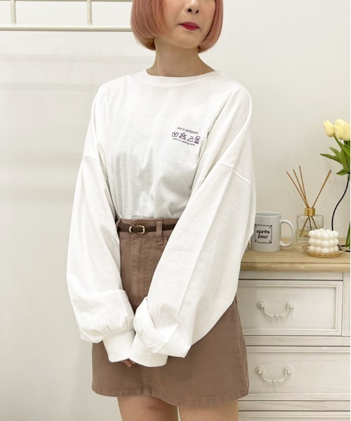 apres jour(アプレジュール)の「アソートビッグスリットロンT【ZOZOTOWN限定アイテム】(Tシャツ/カットソー・レディース・オフホワイト/ミント/サックスブルー/ホワイト系その他/ブラック/アイボリー/ホワイト系その他2/ホワイト/ピンク/ブラック系その他・X-LARGE/フリー)」の11枚目の写真