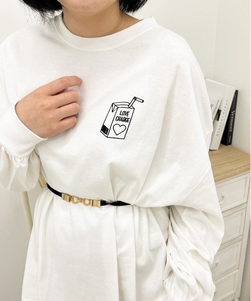 apres jour(アプレジュール)の「アソートビッグスリットロンT【ZOZOTOWN限定アイテム】(Tシャツ/カットソー・レディース・オフホワイト/ミント/サックスブルー/ホワイト系その他/ブラック/アイボリー/ホワイト系その他2/ホワイト/ピンク/ブラック系その他・X-LARGE/フリー)」の21枚目の写真