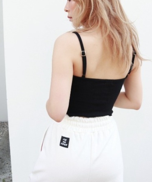 FIG&VIPER（フィグアンドバイパー）の「リブメロウキャミ（キャミソール・レディース・ライトグレー/ブルー/ホワイト/ライトピンク/ブラック・FREE）」の16枚目の写真
